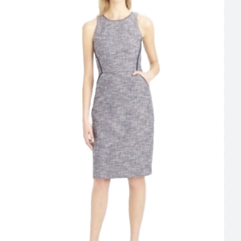 J Crew Tweed Sleeveless Metallic Sheath Dress - 00